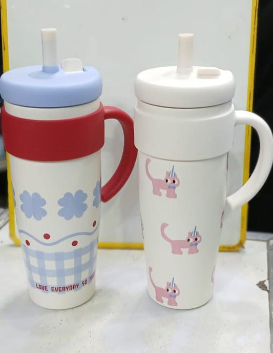 Cute & Stylish Kids' Straw Cup with Handle